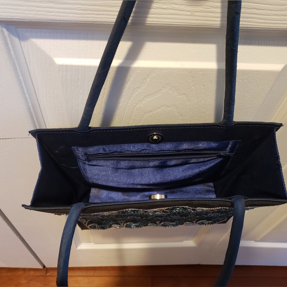 Blue Beaded Bag - Picture 3 of 3